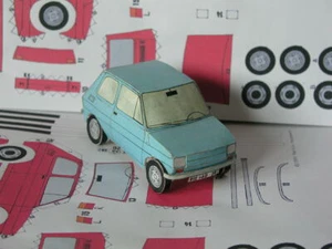 Fiat 126 Bambino Foglio Artigianato Modello Carta Modellino Auto 1:25 - Foto 1 di 1