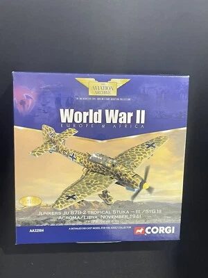 Corgi AA32504 Junkers JU 87B-2 Tropical Stuka II/STG III Acroma/Libya Airplane - Image 1 of 4