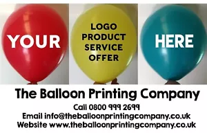 PROMO PROMOTIONAL PRINTED BALLOONS - Helium Business Birthday Event Advertising - Picture 1 of 10