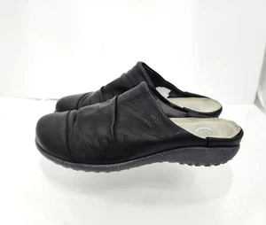 Zuecos cómodos Naot Paretao 6/EU 37 de cuero plisado negro sin cordones/deslizables/mulas - Imagen 1 de 10