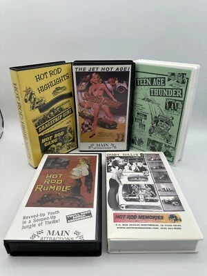 Classic Hot Rod Movies Highlights 1950s 1960s RARE LOT OF 5 VHS Doby Gills Car Foto 1 de 4