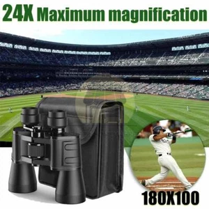 180x100 HD Military Zoom Powerful Binoculars Day/Low Night Optics Hunting & Case - Picture 1 of 11