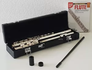 More details for flute in c in silver nickel with hard case &amp; dvd tutorial