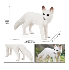 8.2cm Mini White Fox PVC Toy Wild Animal Figure Doll Kids Gift - Picture 1 of 1