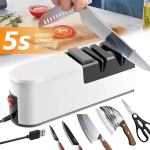 Electrico Afilador de Cuchillos para Afilar Navajas Cuchillos Accesorios Cocina - Imagen 1 de 16