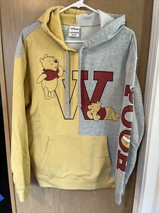 Disney Youth Winnie The Pooh Hooded Sweatshirt- XL (15-17) Yellow Grey Red - Picture 1 of 6