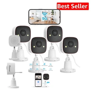 4-Pack 2K HD Waterproof Security Cameras with AI Motion Detection & Night Vision - Picture 1 of 11