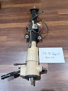Jeep Cherokee XJ 84-95 Complete Automatic Tilt Steering Column w/ Key Black - Foto 1 di 5