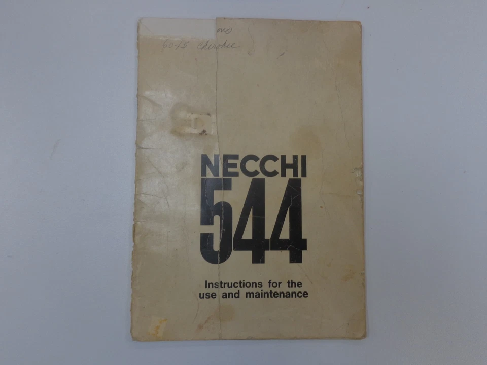 Necchi 544 Sewing Machine Instructional Book Manual Guide - Image 1 of 1