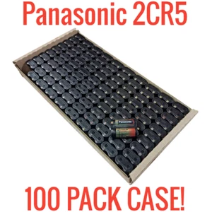 100 Pack Panasonic 6V 2CR5 Photo Lithium Battery Black New DL45, KL2CR5, 5032LC - Picture 1 of 1