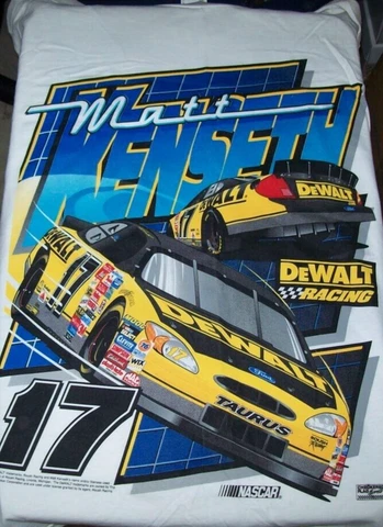 MATT KENSETH #17 DEWALT WHITE VINTAGE NASCAR RACING SHIRT ADULT XL Cover