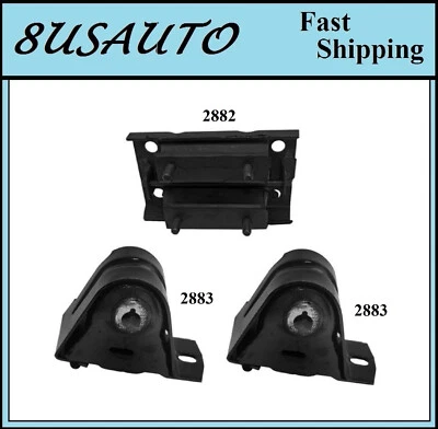 Montaje de motor y transmisión 3 piezas apto para Jeep TJ 1997-2006 2,4 L 2,5 L y 4,0 L Foto 1 de 4