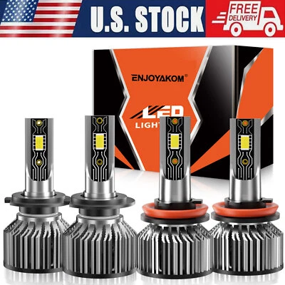 Kit de faros LED H7 H11 para Jaguar XFR 2010-2011 combo bombillas haz alto bajo 6500 k Foto 1 de 4