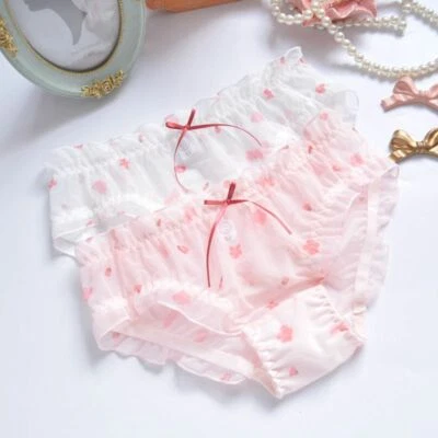 Womens Chiffon Sheer Panties Transparent Knickers Frilly Panties Naughty Briefs - image 1 of 4