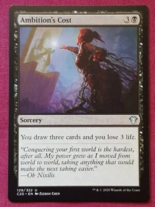 Magic The Gathering COMMANDER 2020 C20 AMBITION'S COST black card MTG - Foto 1 di 2