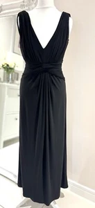 John Lewis Maxi Evening Dress Size 10 Black Special Occasion - Picture 1 of 14