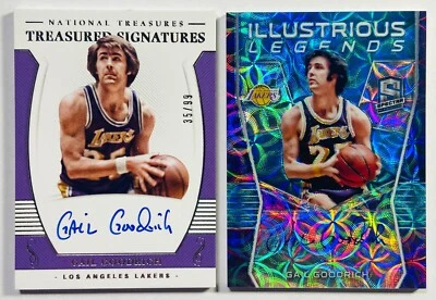 2018-19 National Treasures Gail Goodrich automático/99 Spectra Legend/60 automático 2 tarjetas Foto 1 de 2