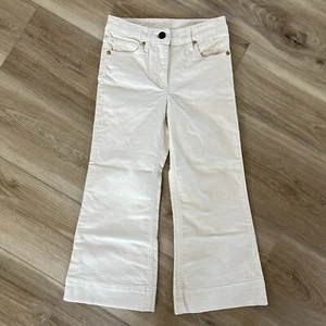 NWOT J Crew Crewcuts Girls' Corduroy Trouser Pants 6 Ecru Preppy Wide Leg - Picture 1 of 6
