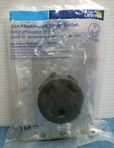 Leviton 30A Flush Mount Power Outlet (TT-30R) FS - Picture 1 of 5