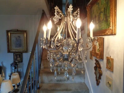 Lámpara de araña de cristal vintage Foto 1 de 4