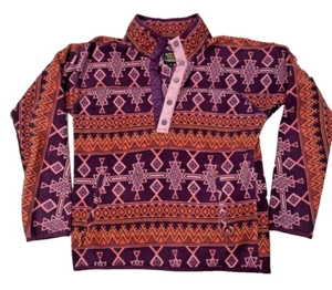 Pullover de Colección Burton Polar Para Mujer’s M Tribal Azteca Estampado Suroeste Cuello A Presión - Imagen 1 de 9