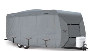 S2 Expedition Premium Travel Trailer RV Cover - fits 33' - 34' Length GRAY - Foto 1 di 8