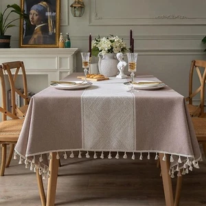 Tablecloth Rectangle Washable Table Cloth Heavy Duty Dust-Proof 55" X 87" - Picture 1 of 7