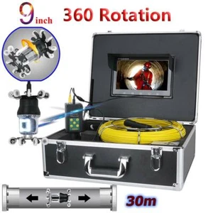 Cámara giratoria 360° endoscopio industrial tubería de 9" drenaje alcantarillado 98 ft - Imagen 1 de 12