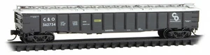 Micro-Trains # 10600036 Chesapeake y Ohio 50' góndola de acero cubierta. Escala N - Imagen 1 de 4