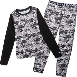 BULA 2 Pc RAINBOW Midweight BASE LAYER SHIRT & Pants SET Girls LARGE 14-16 NEW - Picture 1 of 4