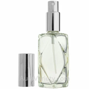 DIAMOND CUT REFILLABLE GLASS BOTTLES & SILVER SPRAYERS 2OZ 60ml DIY OILS COLOGNE - Picture 1 of 5