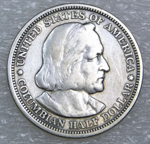 1893 Columbian Silver Half Dollar Bright in saflip #825G Cover