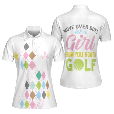 Camisa polo Move Over Boys Let A Girl Show You How To Golf manga corta para mujer_262 Foto 1 de 3