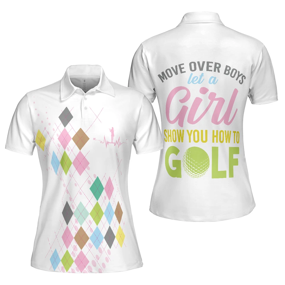 Camisa polo Move Over Boys Let A Girl Show You How To Golf manga corta para mujer_262 Foto 1 de 3