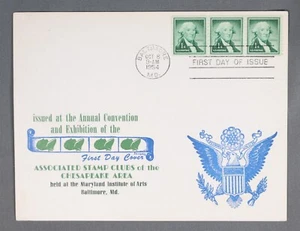 Mayfairstamps US FDC 1954 Washington Coil Sanders Stamp Club Maximum Card First - Picture 1 of 2