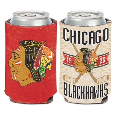 CHICAGO BLACKHAWKS VINTAGE STYLE SOFT FOAM CAN COOLER COOZIE KOOZIE HOLDER Cover