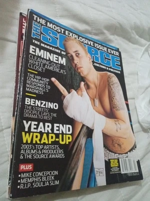 THE SOURCE MAGAZINE FEBRUARY 2004 #173 EMINEM BENZINO SOULJA SLIM RAP HIP HOP - Image 1 of 4