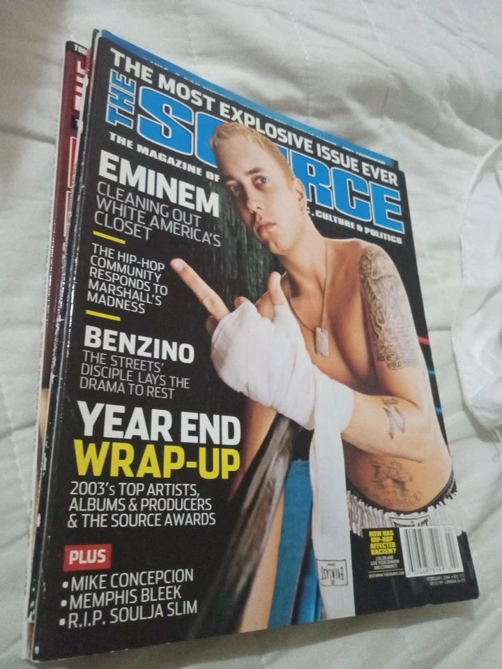 THE SOURCE MAGAZINE FEBRUARY 2004 #173 EMINEM BENZINO SOULJA SLIM RAP HIP HOP - Image 1 of 4