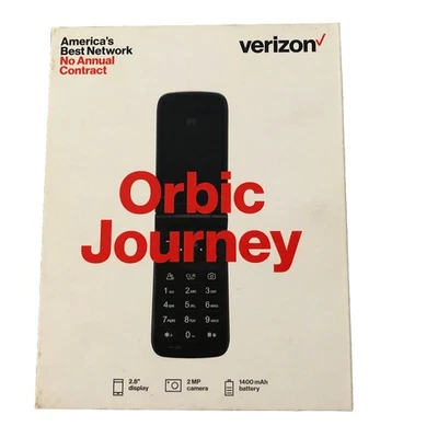 Orbic Journey Flip Phone Verizon Prepay Plan 32 Bit Quad Core 1.1 GHz Sealed Box - Image 1 of 4