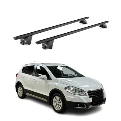 Barras transversales de techo negras para Suzuki SX4 S-Cross 2014-2021 2 piezas Foto 1 de 4