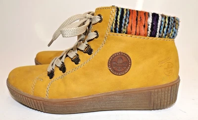 Rieker Fleece lined Yellow Zipper Sneaker Boots- Women's Size 39 / US 8 - Image 1 of 4