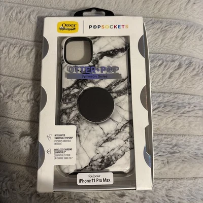 OtterBox + Pop Symmetry Series Case for iPhone 11 Pro Max, White Marble - Image 1 of 2
