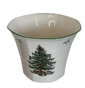 Spode Christmas Tree Hexagonal Plant Pot Planter Made In England 2006-2008 - Picture 1 of 10