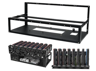  Ciuitixi Mining Rig Frame Case 6/8 GPU Crypto Currency Bitcoin Open Air - Image 1 of 4