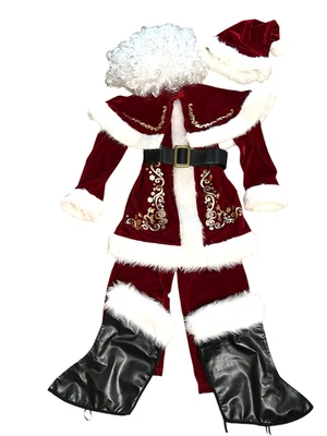 Traje de lujo para niños Mrs Santa 8 piezas. Navidad Niño Niños Talla Pequeña 4-6x ¡BONITO! Foto 1 de 4