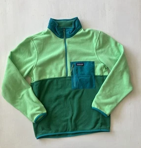 Patagonia Microdini 1/2 Pullover Fleece Small Mens Green New - Picture 1 of 6