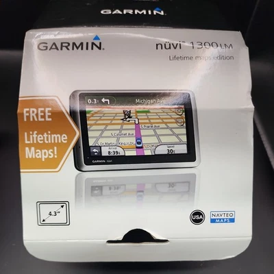 Garmin nüvi 1300LM 4.3-Inch Portable GPS Navi Lifetime Maps untested no plug - Image 1 of 4