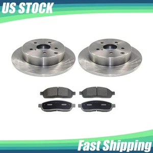 Rear Brake Rotors & Ceramic Brake Pads Fit 2012-2017 Toyota Prius V High Quality - Picture 1 of 6