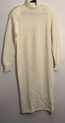 Vintage Outlander Women's Winter White Lambswool/Angora Knit Sweater Dress tweed - Image 1 of 4