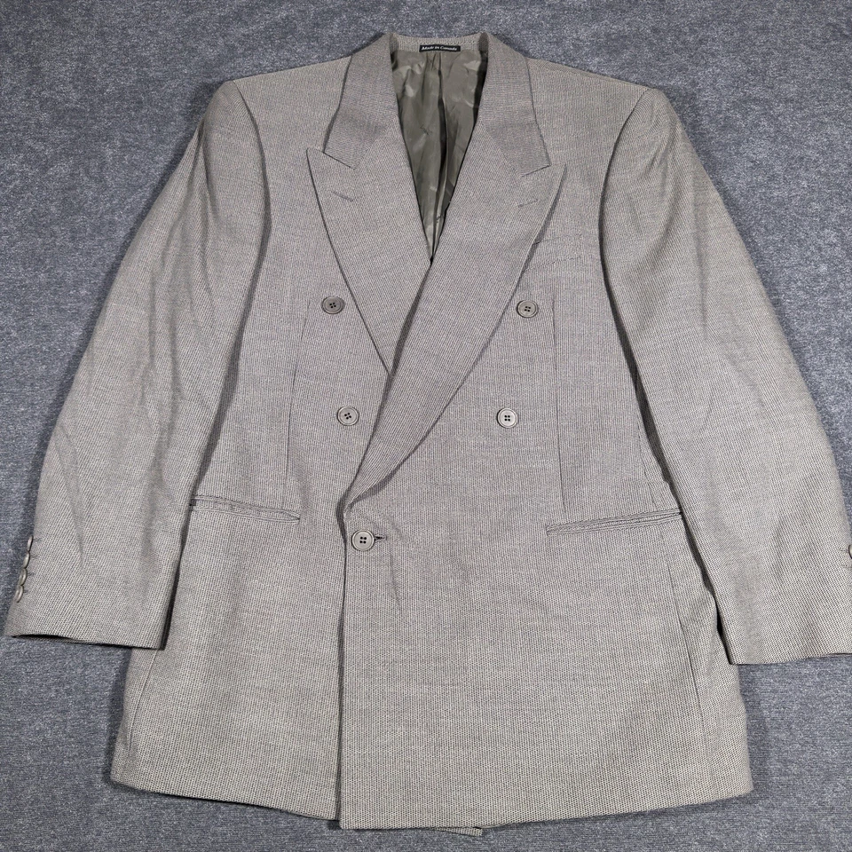 YSL Yves Saint Laurent Blazer куртка мужская 41R серый шерсти официальный двубортный - Изображение 1 из 4